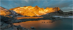 Obraz vysokohorskej krajiny (120x50 cm)