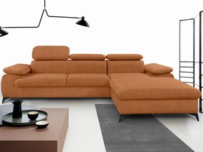 Rohová sedacia súprava Scala, hrdzavá látka, pravý roh