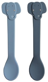 Detské silikónové lyžičky 2 ks Mrs. Elephant