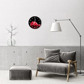 Sklenené hodiny okrúhle Maliny fi 30 cm