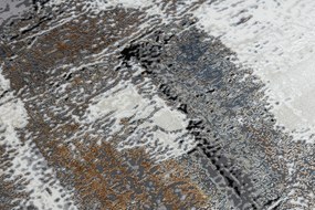 Moderný koberec DE LUXE 633 Abstrakcia - Štrukturálny krém / zlatý