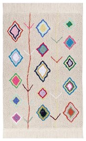 Krémový prateľný ručne tkaný bavlnený koberec 140x200 cm Kaarol – Lorena Canals