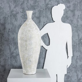 Váza Dafni 30x79cm biela sivá