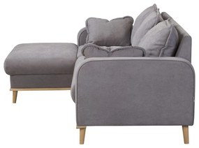 Sivá rohová pohovka (ľavý roh) Beata - Ropez