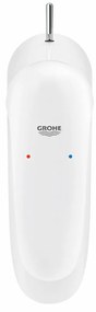 GROHE Eurostyle - Páková umývadlová batéria s odtokovou garnitúrou, veľkosť S, biela/chróm 23707LS3