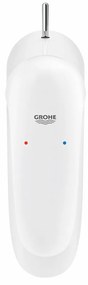 GROHE GROHE Eurostyle - Páková umývadlová batéria s odtokovou garnitúrou, veľkosť S, biela/chróm 23707LS3