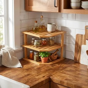 Rohová kuchynská polica DEDAL