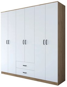 Šatníková skriňa BA 111 210 cm orech/biela