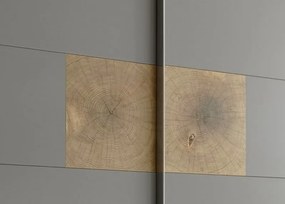 Šatníková skriňa Capri, dub wotan/šedá