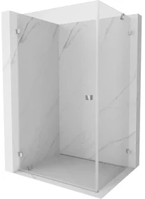Mexen Lunar-B, výklopný sprchový kút ľavý 80 x 70 cm, 8mm číre sklo, chrómový profil, 832-080-070-01-00-L