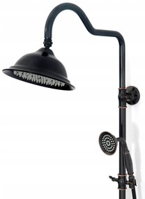 Sprchová súprava MAXMAX Rea VINTAGE čierna s patinou a výtokom do vane