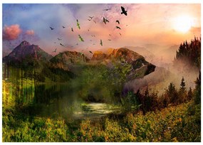 Artgeist Fototapeta - Bear in the Mountain Veľkosť: 400x280, Verzia: Premium