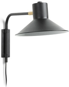 Čierne nástenné svietidlo ø 20 cm Aria – Kave Home