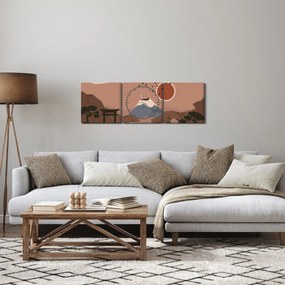 Obraz - Japonsko N⁰1 (s hodinami) (90x30 cm)