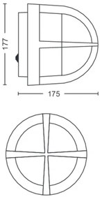 Philips 17380/30/PN - Vonkajšie nástenné svietidlo MYGARDEN ASTILBE 1xE27/42W/230V