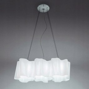 Artemide Logico Mini závesné svietidlo 3 In Line 0697020A biele sklo