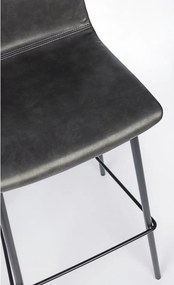 Tmavosivá čalúnená barová stolička (výška sedadla 75 cm) Kyra – Bizzotto
