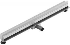 Mexen Flat nerezový sprchový žľab na stenu 80 cm vzor WALL, 1030080