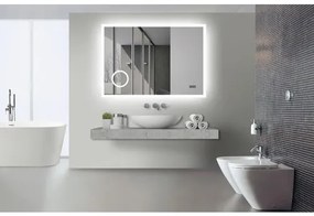 Zrkadlo do kúpeľne DSK LED Silver Venus 100x70 cm