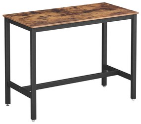 Barový stôl VASAGLE HUGO hnedo-čierny