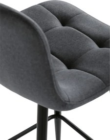 Barová stolička zamatová, sivá AUB-X7015 GREY2