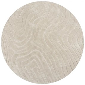 Krémový ručne tkaný vlnený okrúhly koberec ø 160 cm Mesmerise Natural – Flair Rugs