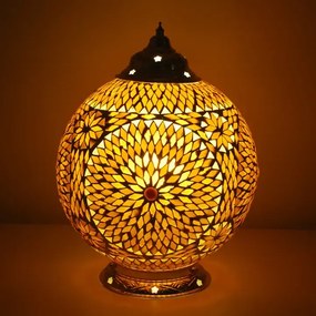 Turkish lampa stolná orientálna Globe SUNFLOWER Ø25