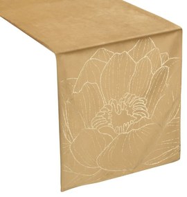 Dekorstudio Elegantný zamatový behúň na stôl BLINK 13 zlatý Rozmer behúňa (šírka x dĺžka): 35x220cm