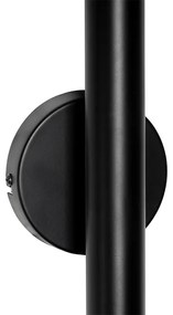 Art Deco nástenná lampa čierna 2-svetlo - Tubi