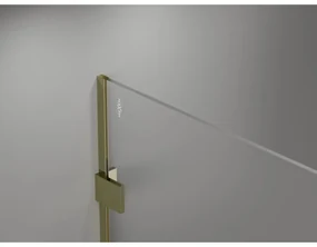 Mexen Lunar sprchová stena pravá 100 x 200 cm, 8mm číre sklo, zlatá lesklá, 830-100-000-50-00-P