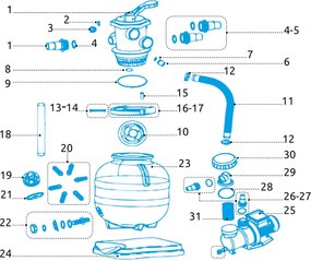 Marimex | Hlava 6-cestná k filtrácii ProStar Profi 4, 6 a 8 | 10604243