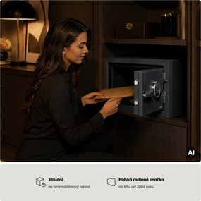 Trezor S2 bezpečnostný, ohňovzdorný, elektronický na kód, na dokumenty, 400x280x340 mm: EDGAR