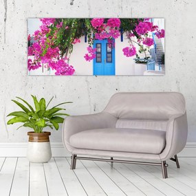 Obraz - Tradičný grécky dom (120x50 cm)