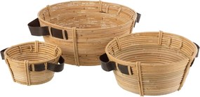 Set 2ks okrúhlych ratanových podnosov Boom - Ø 40*4cm