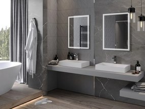 Mexen Taco, LED kúpeľňové zrkadlo s podsvietením 60x80 cm, 6000K, ochrana proti zahmlievaniu, 9805-060-080-611-00