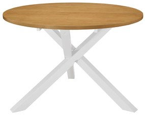 vidaXL Jedálenský stôl, biely 120x75 cm, MDF
