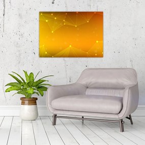 Abstraktný žltý sklenený obraz (70x50 cm)