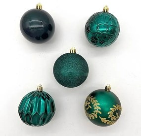 DECOLED Plastové gule, d. 8 cm, 20x tmavozelené