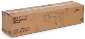 ECOTOYS Detská ohrádka 140x200 cm - sivá + taška ECOTOYS