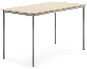 Stôl BORÅS, 1600x800x900 mm, laminát - breza, strieborná