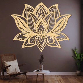 SENTOP | Drevený obraz lotosový kvet – elegantná mandala svetla | SENTOP PR0466