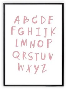 Plakát Růžová Abeceda 30x40