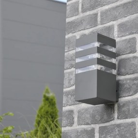 LED RGBW stmievateľné vonkajšie nástenné svietidlo TEKSAS 1xE27/12W/230V IP44 antracit