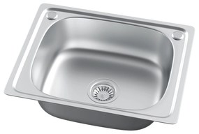 Erga HD, 1-komorový oceľový drez 500x400x210 mm, ERG-MLS-HD4050S