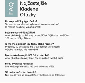 Skriňa BOZP odevná 10-dverová sivo-pastelová: BARTEK 1360 x 1720 x 450 mm