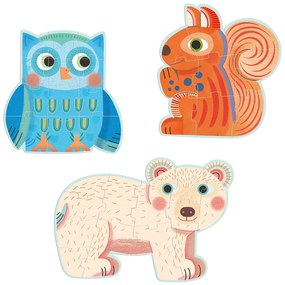 Sada 3 detských puzzle Djeco Forest