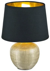 Čierna stolová z keramiky a tkaniny Trio Luxor, výška 26 cm