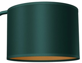 Nástenné svietidlo Verde, 1x zelené textilné tienidlo, gr