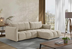 XXXLutz ROZKLADACIA ROHOVÁ SEDAČKA, plast, textil, kompozitné drevo, cappuccino MID.YOU - Online Only obývacie izby - 000694010306