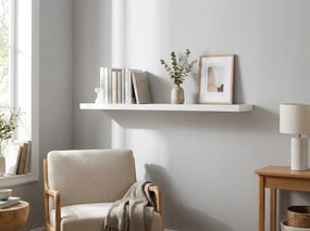 Nástenná polica SHELORA 120x23,5 cm, biela